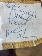 PAUL MCCARTNEY * BAS BECKETT SLAB * AUTOGRAPH CUT SIGNATURE SIGNED * THE BEATLES