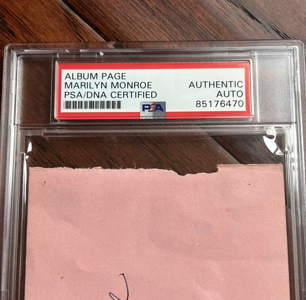 MARILYN MONROE * PSA/DNA * Authentic AUTOGRAPH Album Page SIGNED * Signature