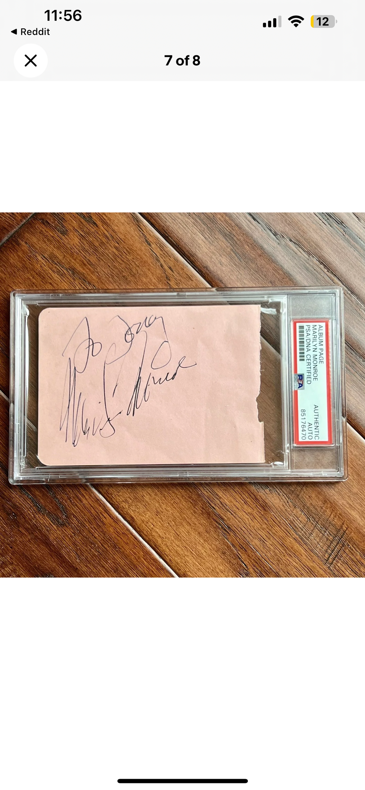 MARILYN MONROE * PSA/DNA * Authentic AUTOGRAPH Album Page SIGNED * Signature