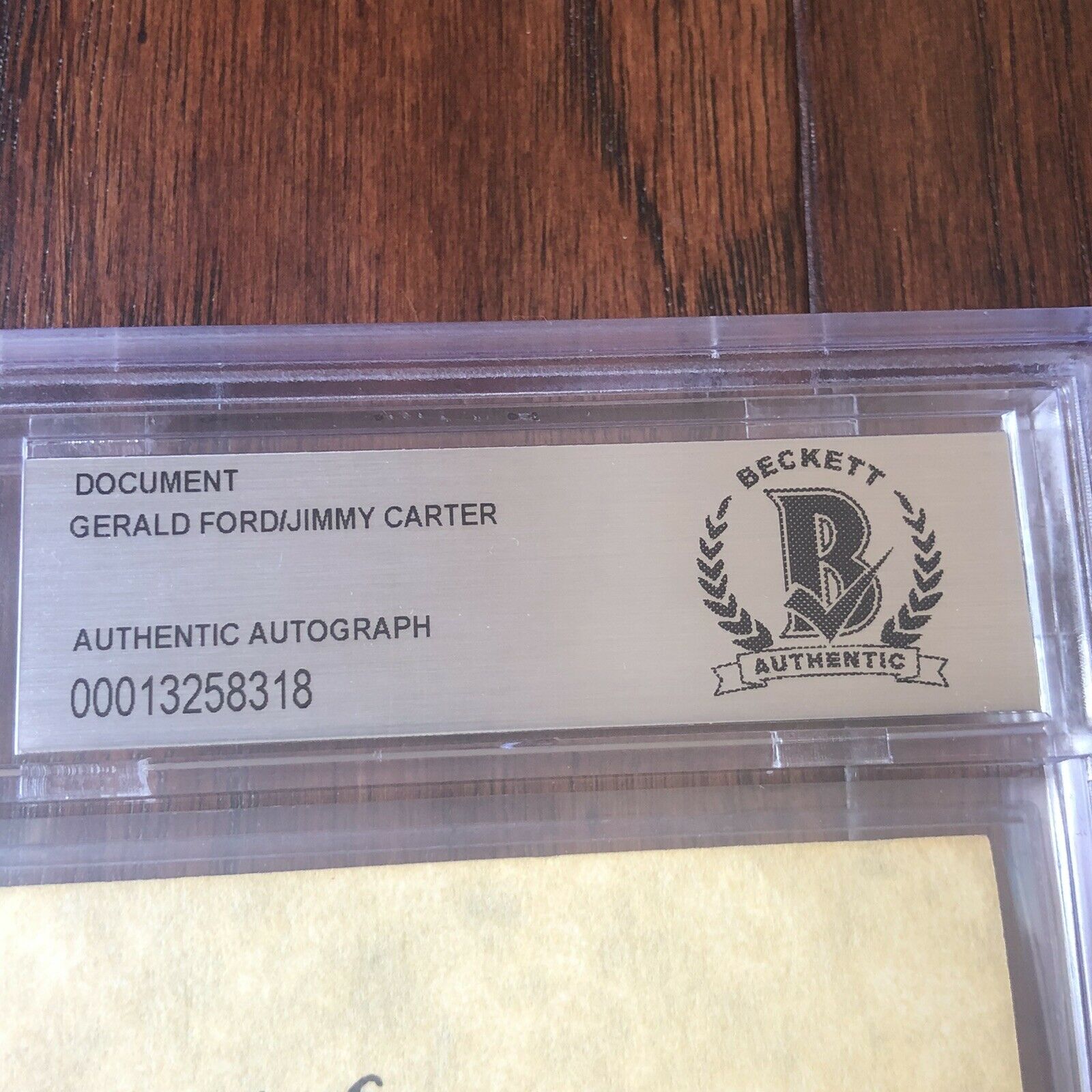GERALD FORD & JIMMY CARTER * BAS * Autograph Declaration of Independence Signed