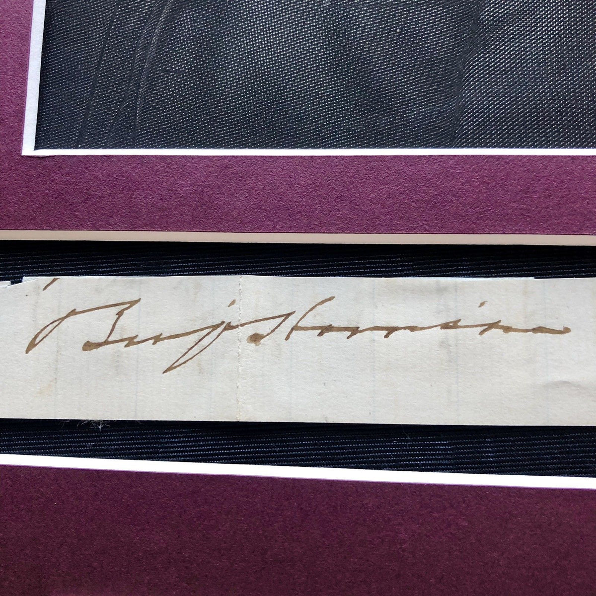 BENJAMIN HARRISON * Genuine SIGNED Clipped AUTOGRAPH * President Signature