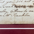 BENJAMIN FRANKLIN * PSA/DNA * Signed Handwritten Autograph RE: Box To George III