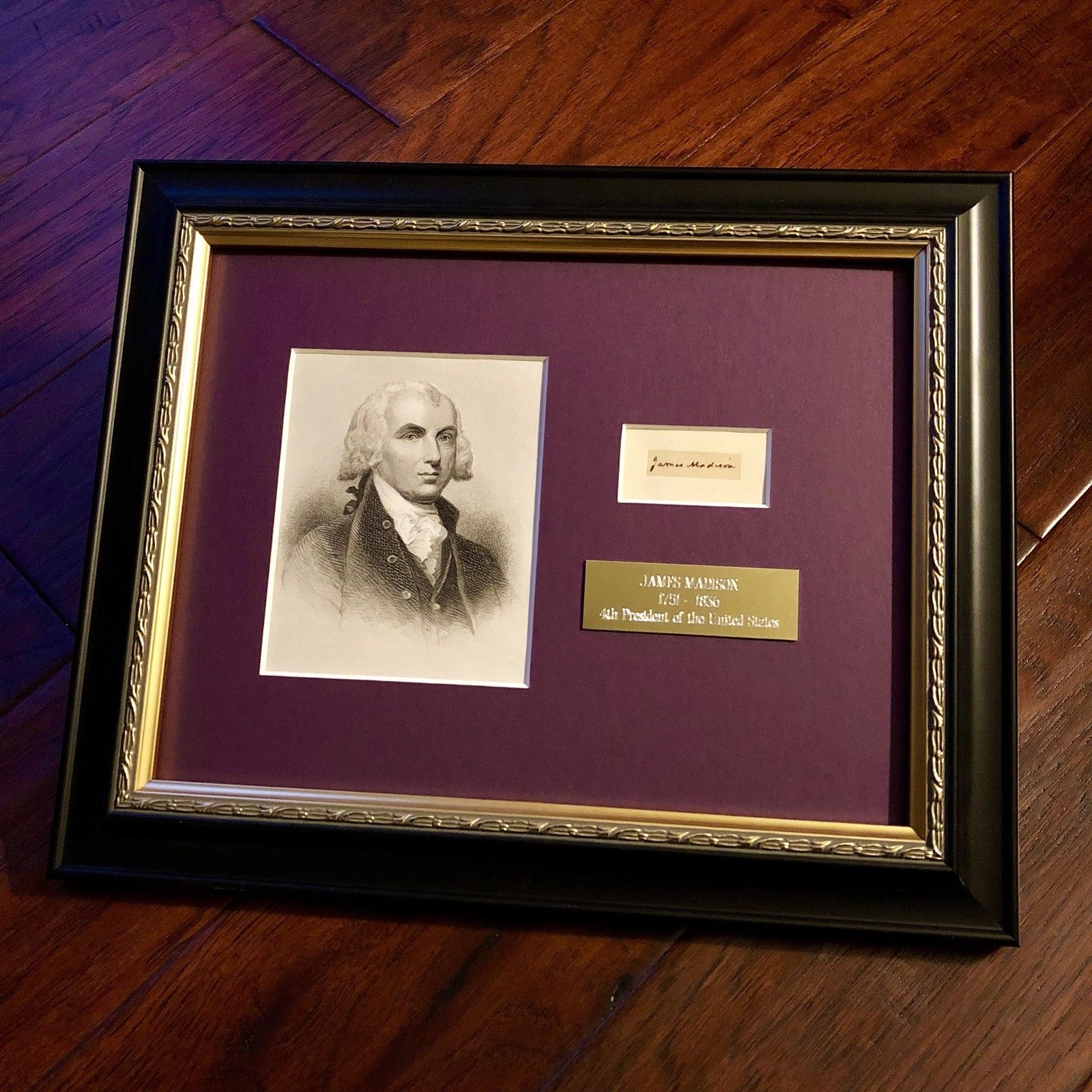 JAMES MADISON * Genuine SIGNED Clipped AUTOGRAPH * President Signature