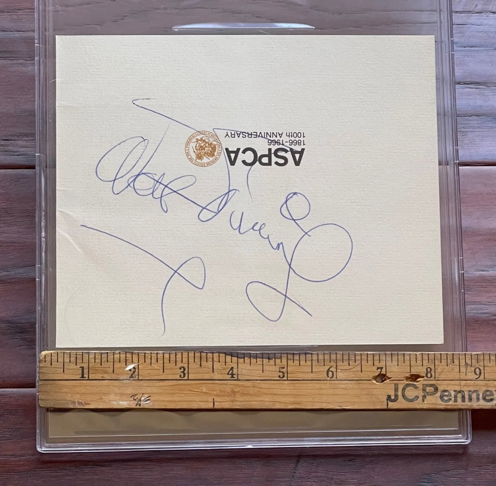 WALT DISNEY * Beckett BAS * Huge 5.5” ASPCA Autograph Cut Signed * UNINSCRIBED