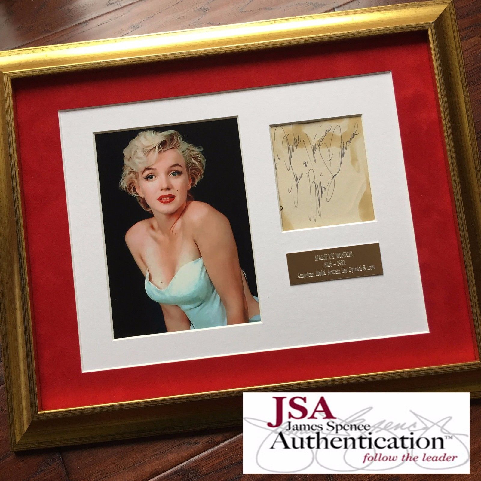 MARILYN MONROE * JSA COA * Scarce Authentic AUTOGRAPH note SIGNED