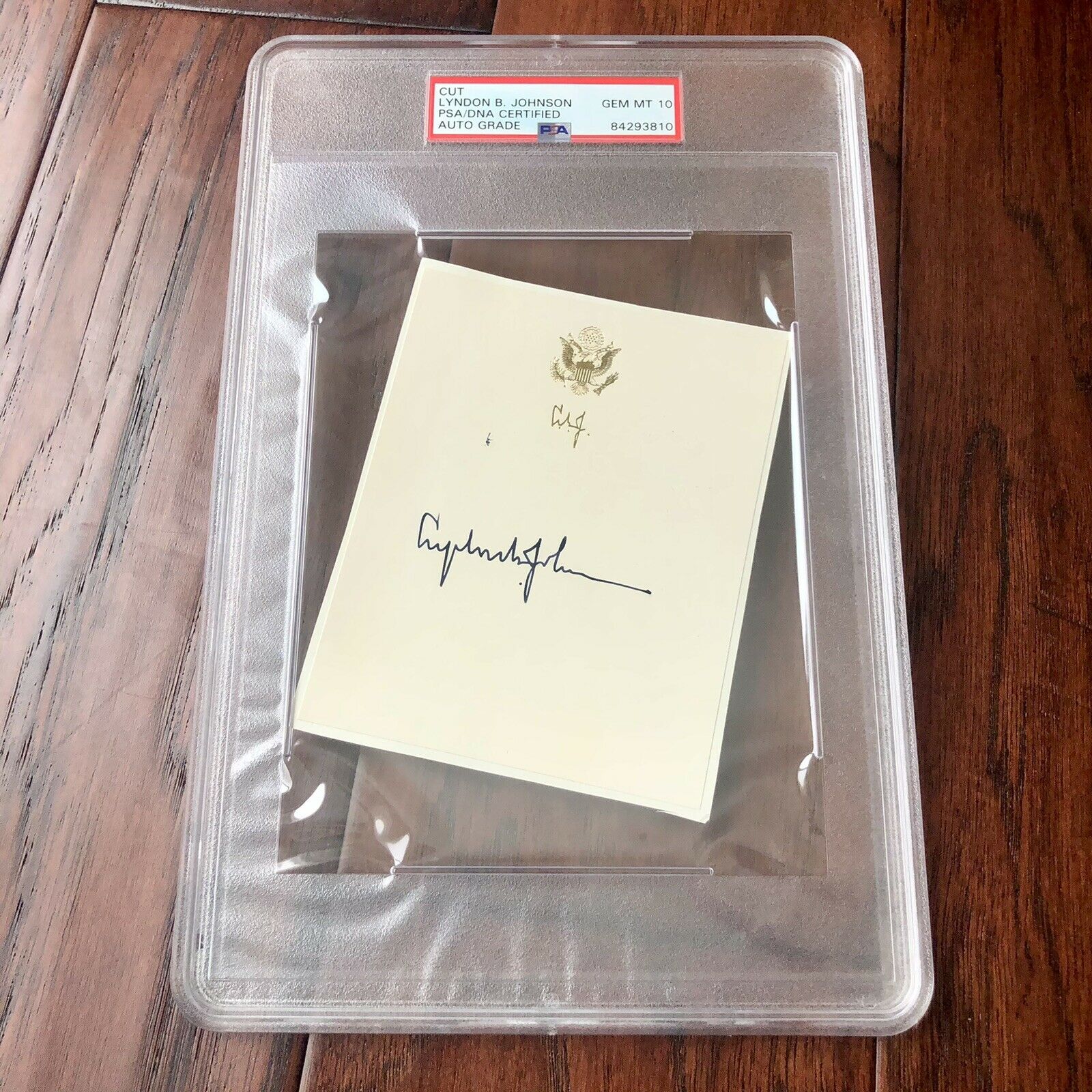 LYNDON B. JOHNSON * PSA/DNA Gem Mint 10 * Autograph Bookplate Signed President