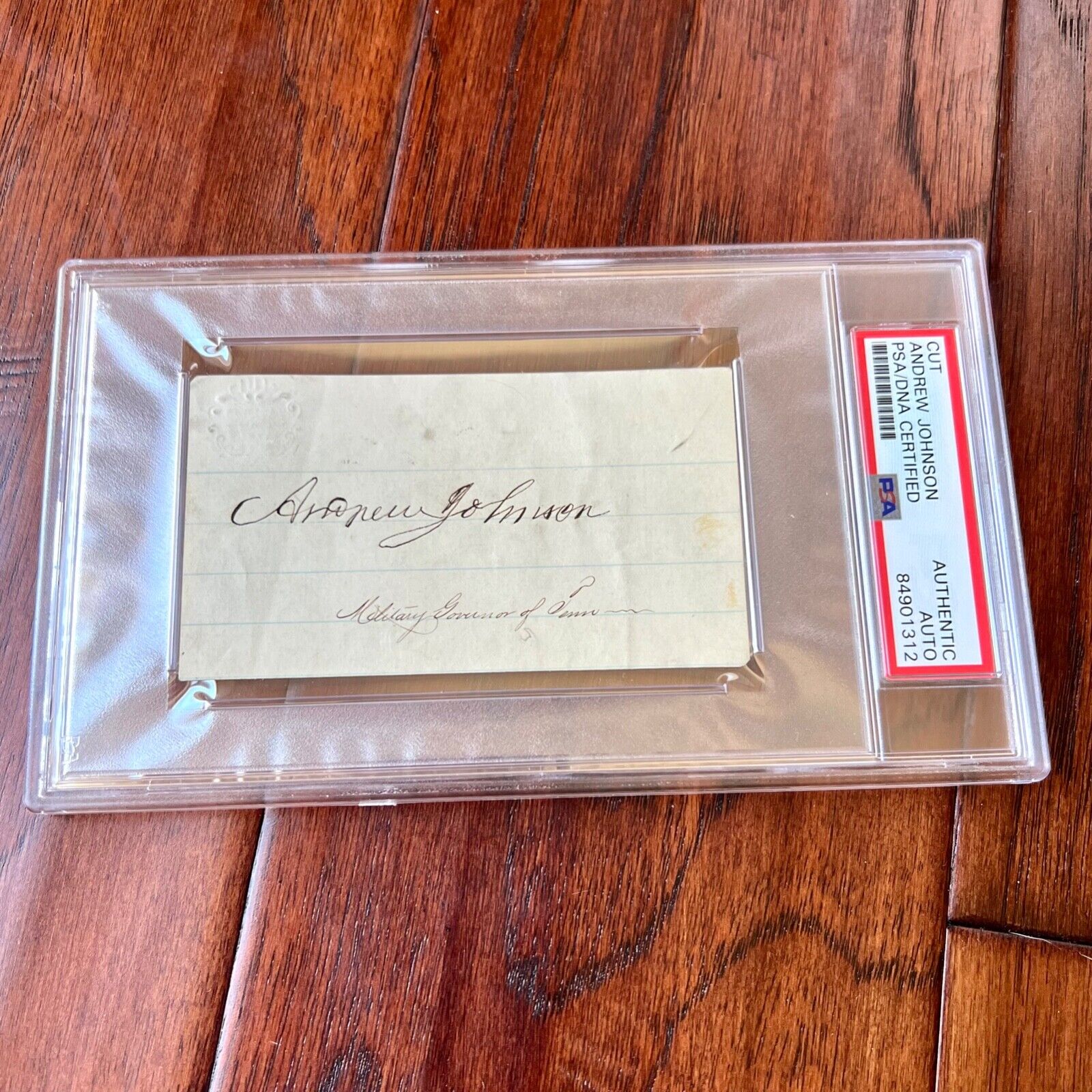 ANDREW JOHNSON * PSA/DNA * AUTOGRAPH Military Governor SIGNED Abraham Lincoln VP