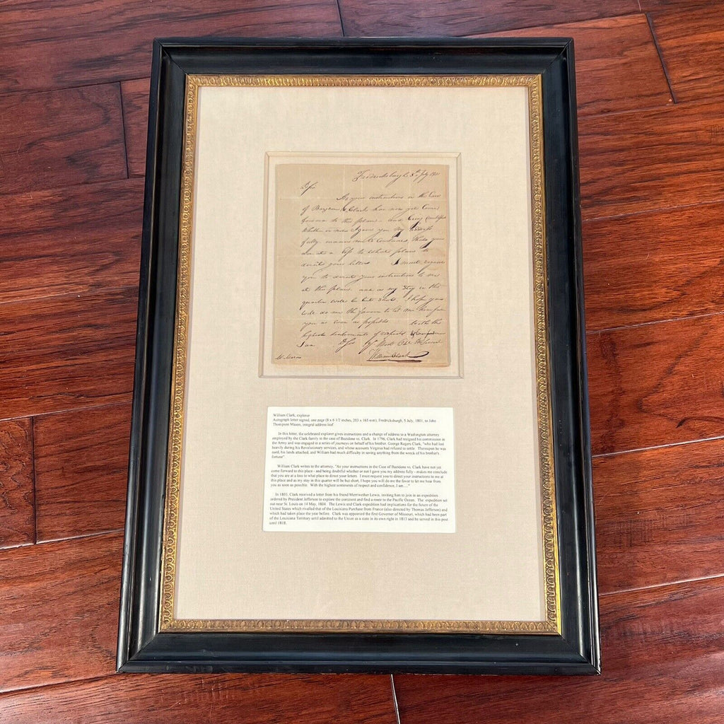 WILLIAM CLARK * PSA/DNA * Lewis & Clark Handwritten Autograph Letter Signed