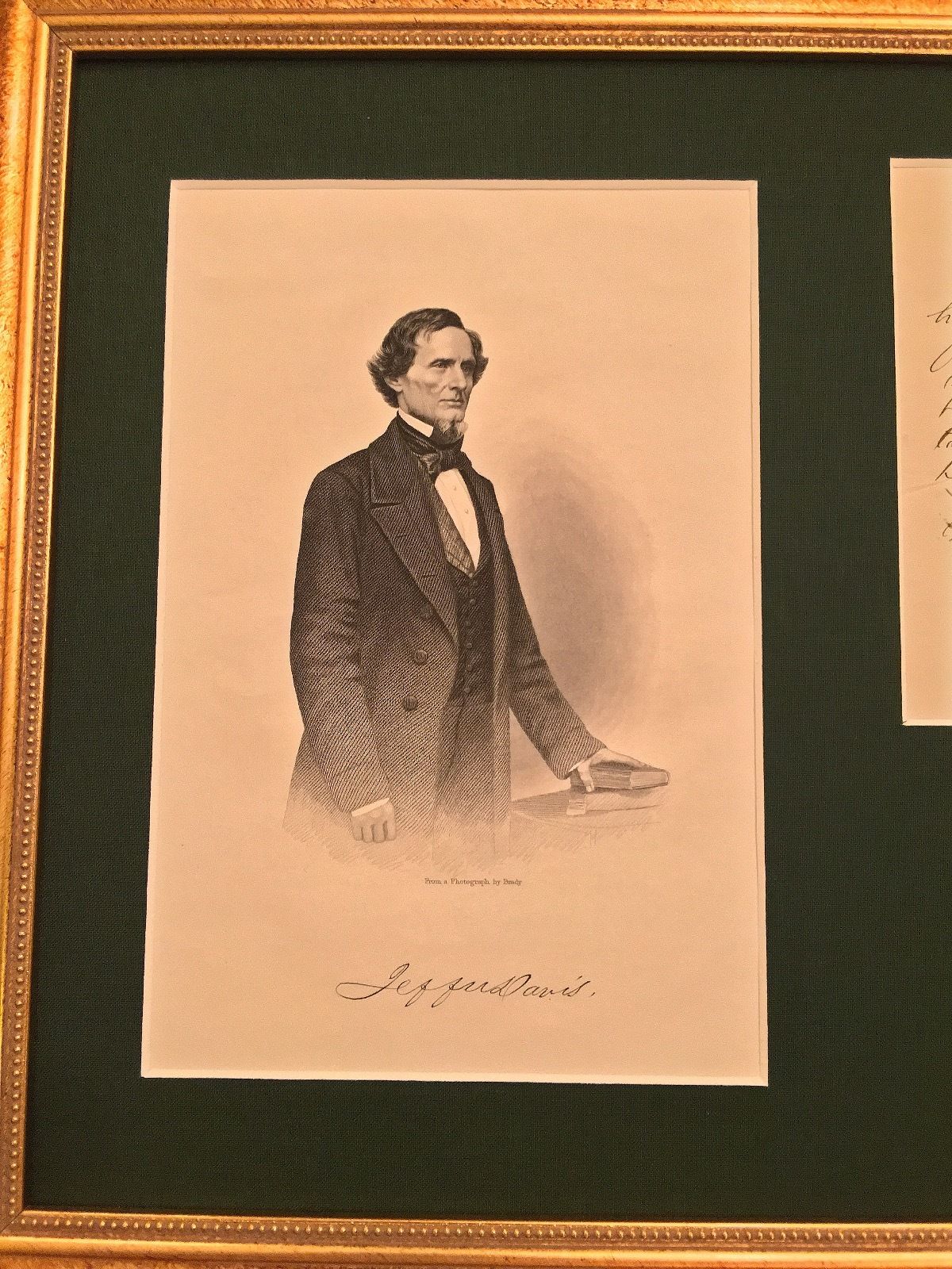 Confederate President  JEFFERSON DAVIS Autograph Letter Signed as Sectretary War