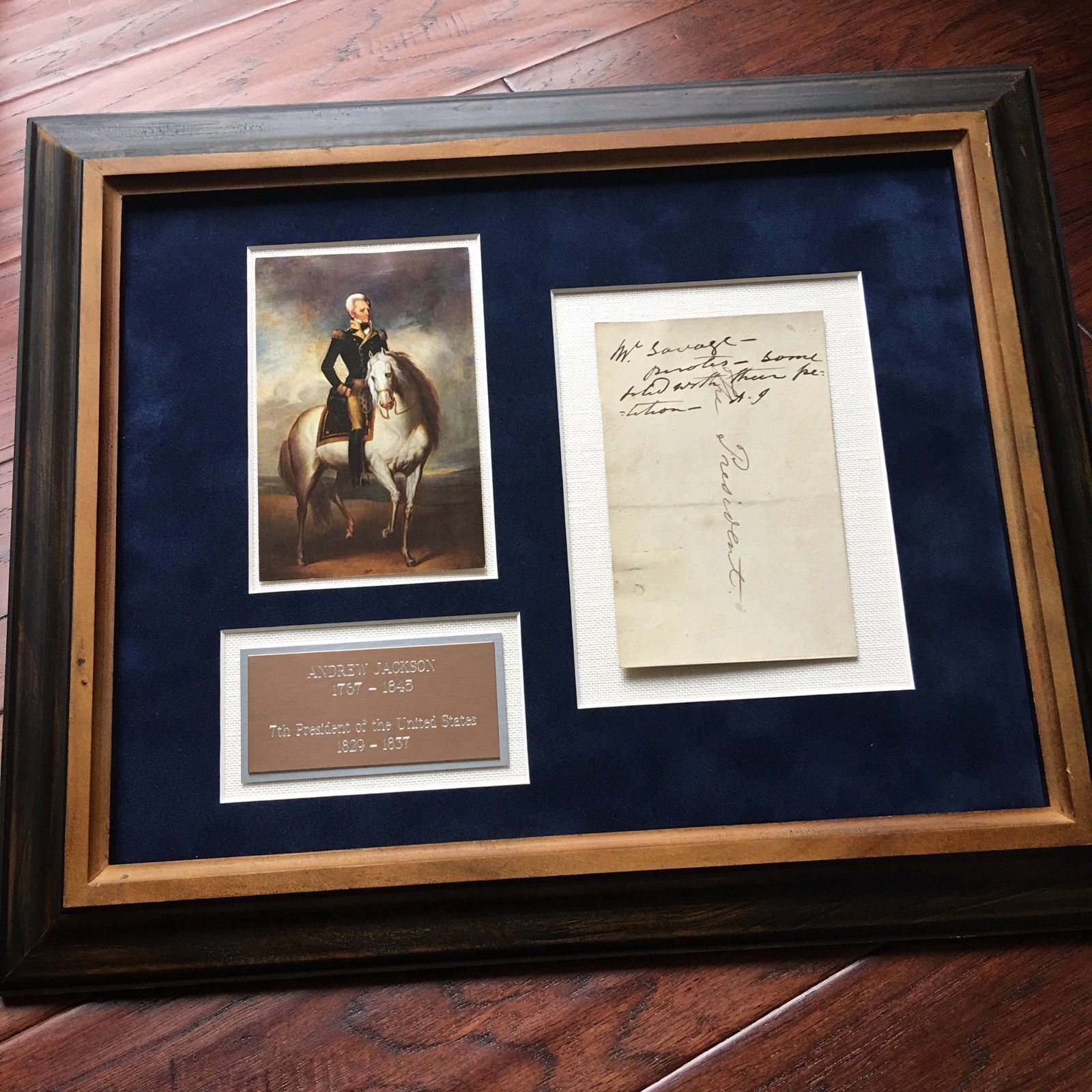 ANDREW JACKSON * as President * "PIRATES" AUTOGRAPH Note * Benjamin Butler