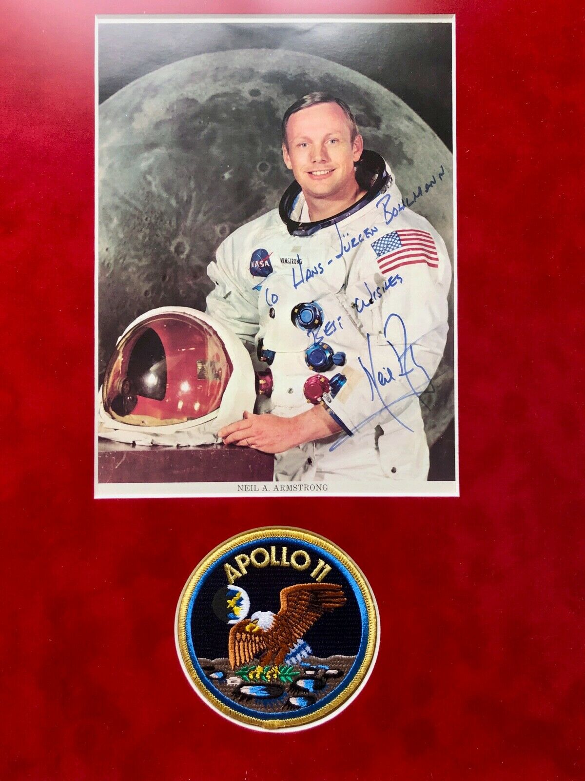NEIL ARMSTRONG * BECKETT BAS * AUTOGRAPH WSS NASA LITHO * Apollo 11 Signed