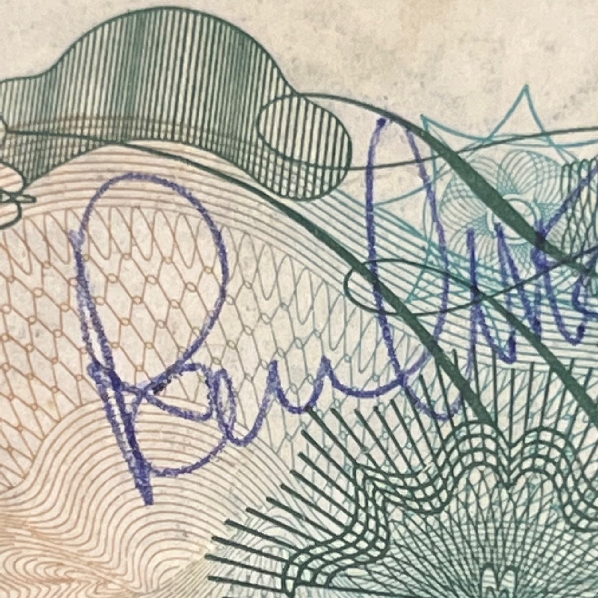 PAUL MCCARTNEY * BAS BECKETT * Autograph One Pound Note Signed * The Beatles