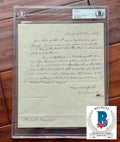 AARON BURR * BAS Beckett * Letter Signed Autograph * Dueled Alexander Hamilton