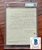AARON BURR * BAS Beckett * Letter Signed Autograph * Dueled Alexander Hamilton