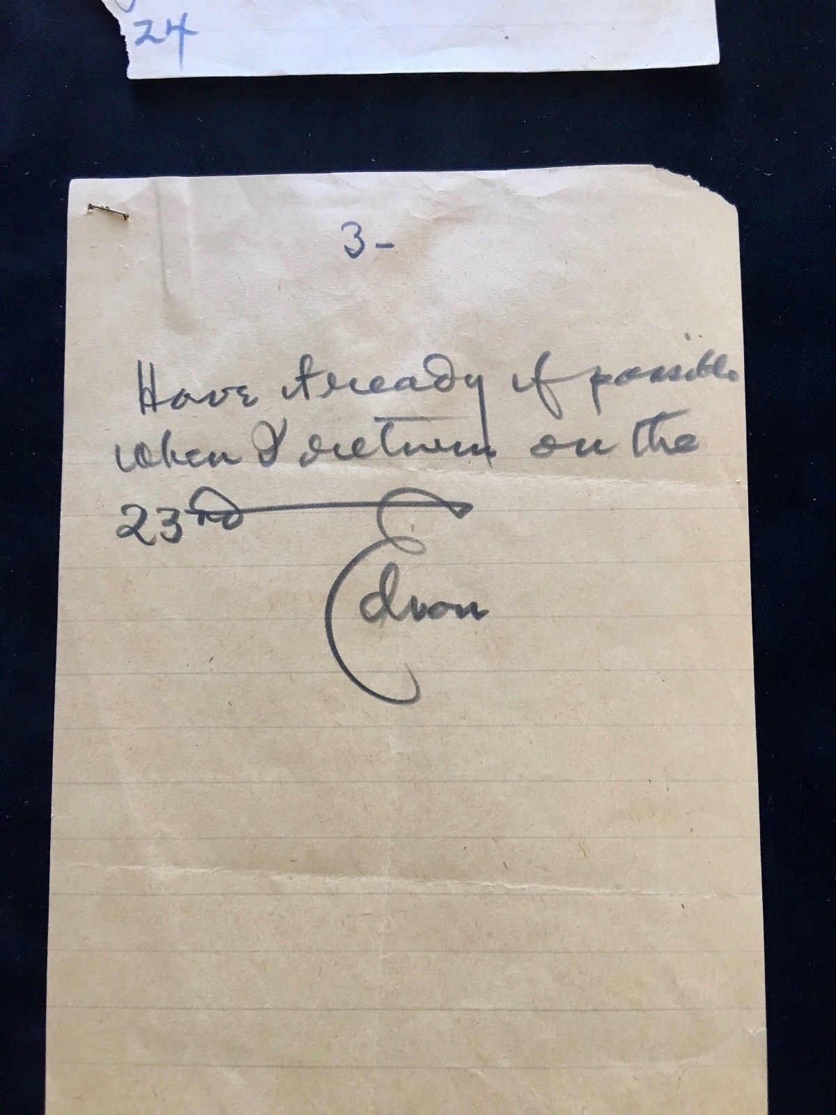 THOMAS EDISON * 3 Pg Handwritten AUTOGRAPH "records" Note SIGNED * PSA/DNA COA