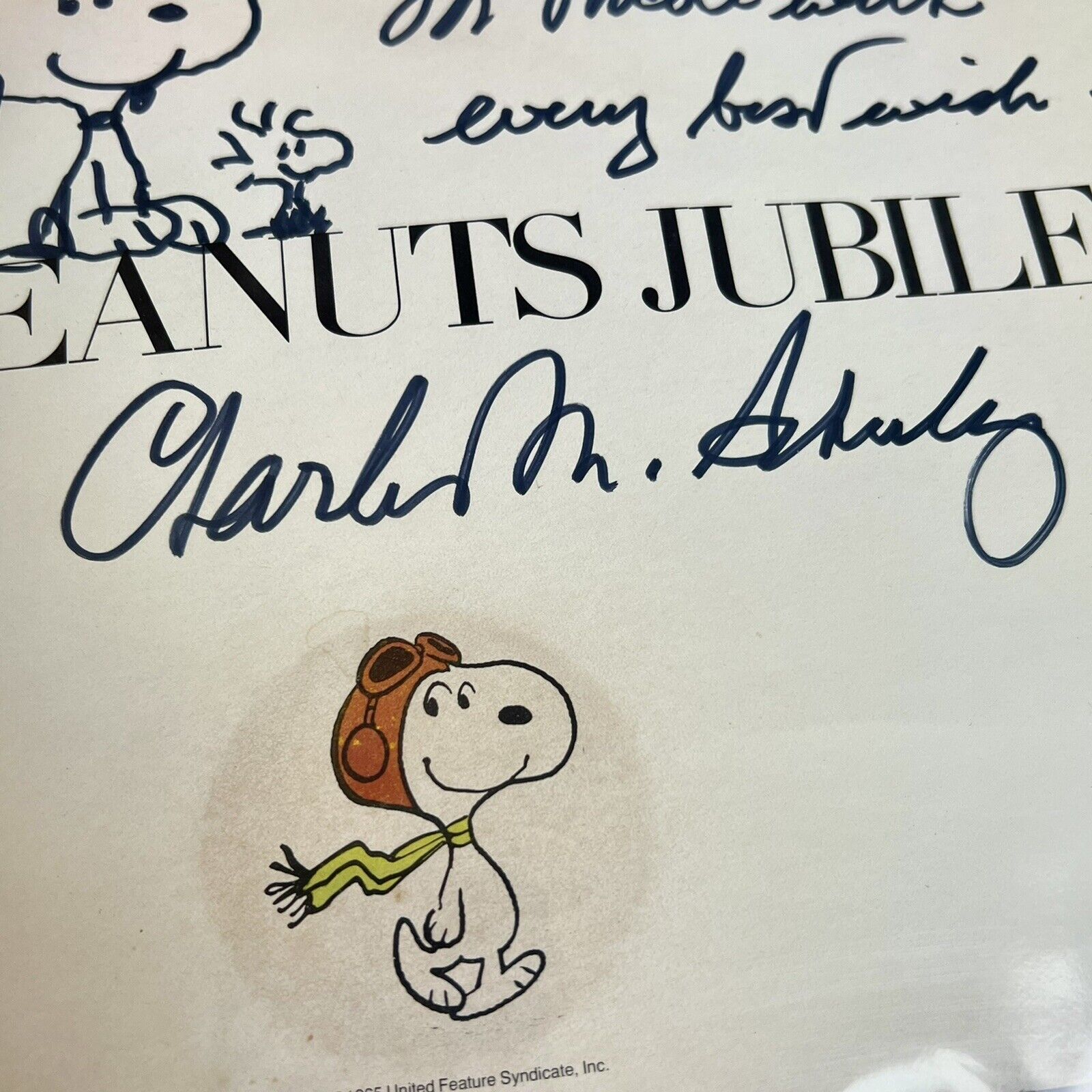 CHARLES M. SCHULZ * Beckett * AUTOGRAPH Drawing SNOOPY Woodstock Signed Sketch *
