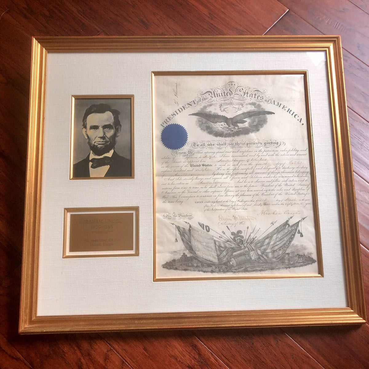 ABRAHAM LINCOLN * JSA LOA * Autograph Promotion of Antietam Veteran Signed *