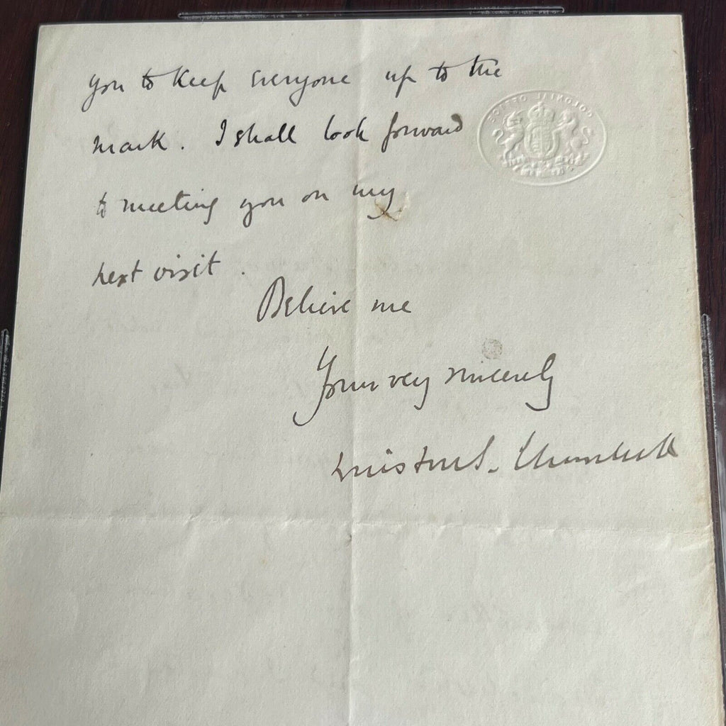 WINSTON S.CHURCHILL * BAS * AUTOGRAPH Letter SIGNED * Beckett