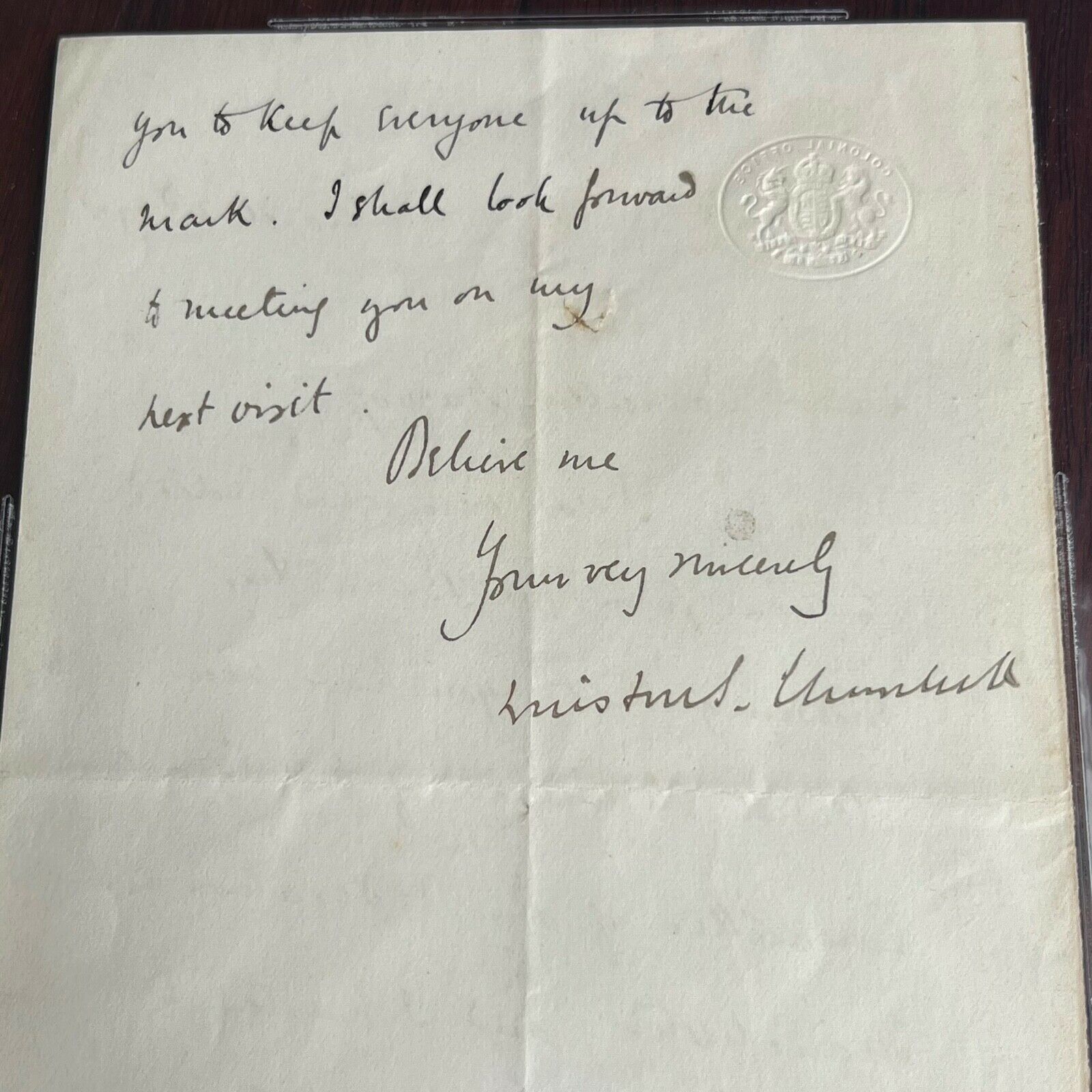 WINSTON S.CHURCHILL * BAS * AUTOGRAPH Letter SIGNED * Beckett