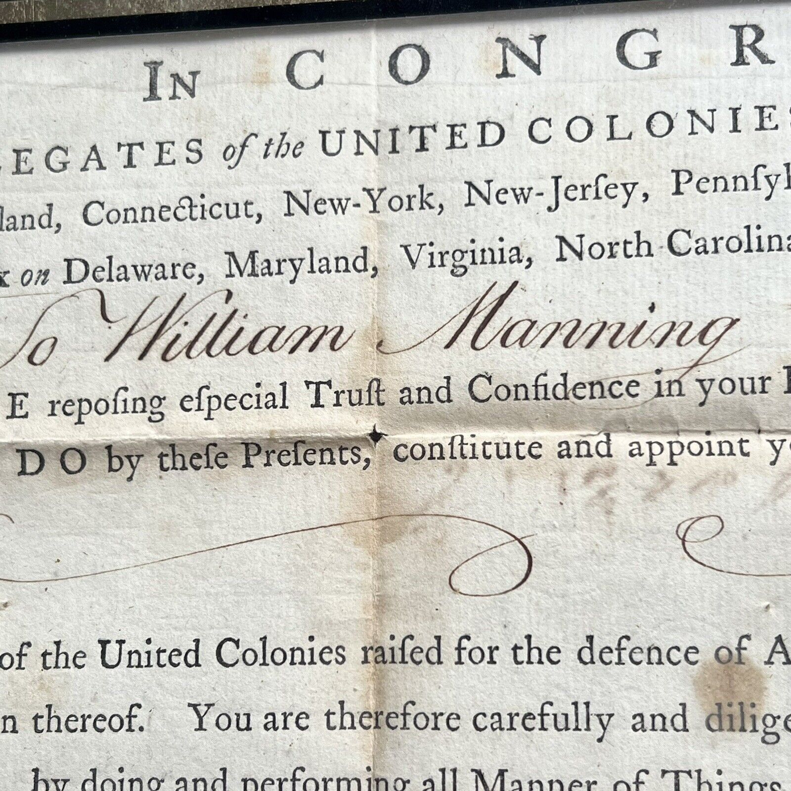 JOHN HANCOCK * Signed 1776 Appointment of Lexington Concord Soldier Autograph