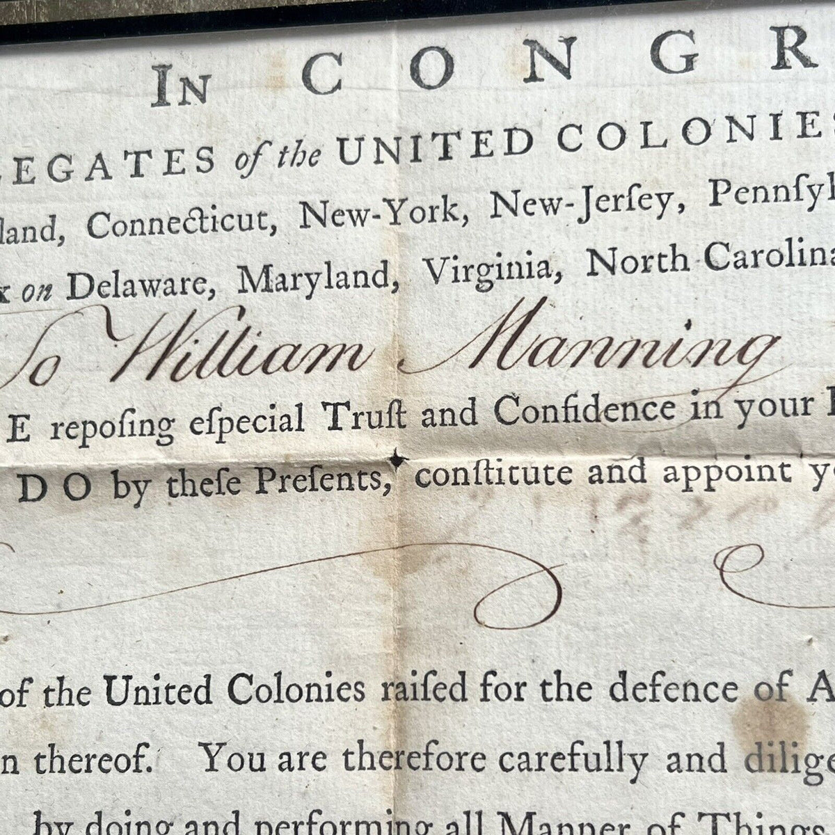 JOHN HANCOCK * Signed 1776 Appointment of Lexington Concord Soldier Autograph