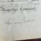 QUEEN ELIZABETH II * PSA/DNA * Autograph Document Also Signed By PM Anthony Eden