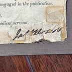 JAMES MONROE * JSA LOA * Autograph Request to Publish Declaration of War Signed
