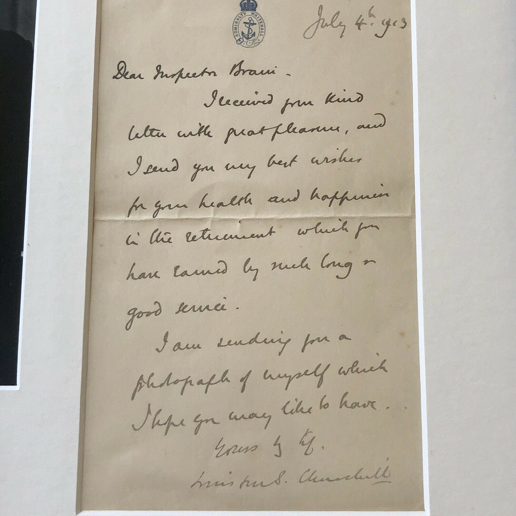 WINSTON S. CHURCHILL * JSA LOA * Authentic Handwritten AUTOGRAPH Letter SIGNED