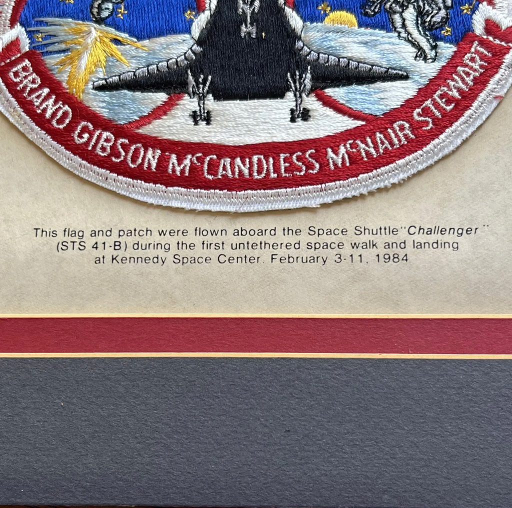 STS 41-B * JSA * Bruce McCandless Certified Flown Flag & Patch Autograph Signed