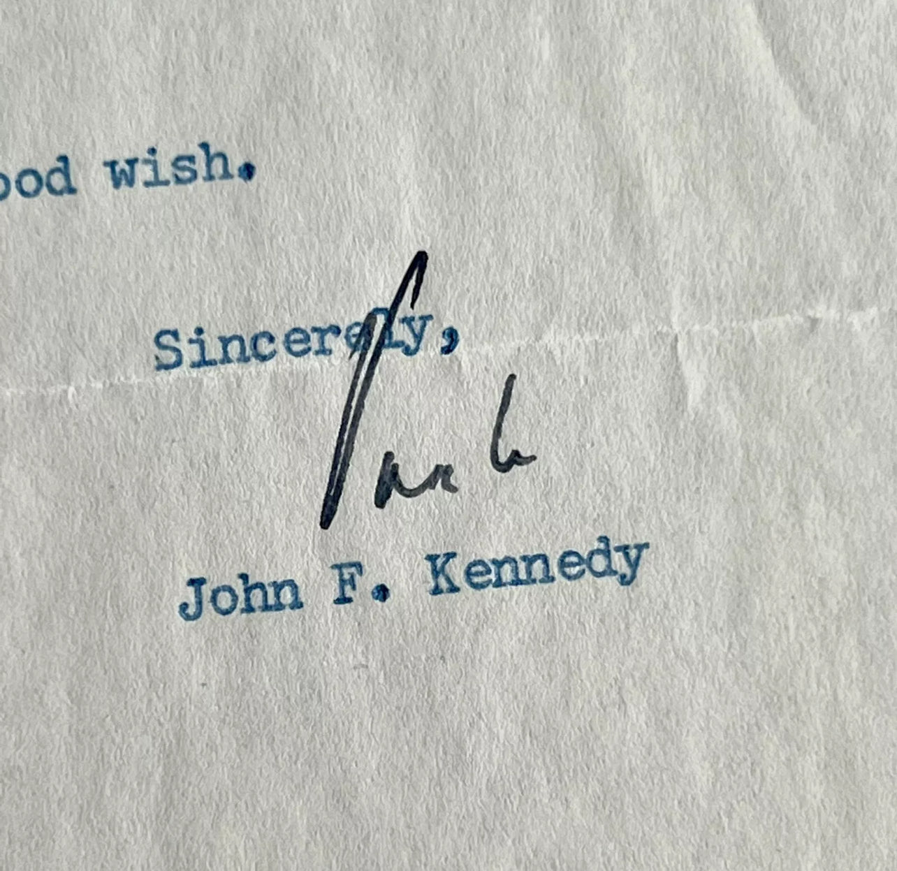 JOHN F. KENNEDY * PSA * Autograph Letter Signed 1953 Signature Jack JFK
