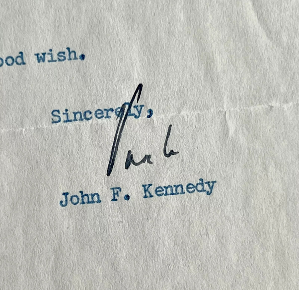 JOHN F. KENNEDY * PSA * Autograph Letter Signed 1953 Signature Jack JFK