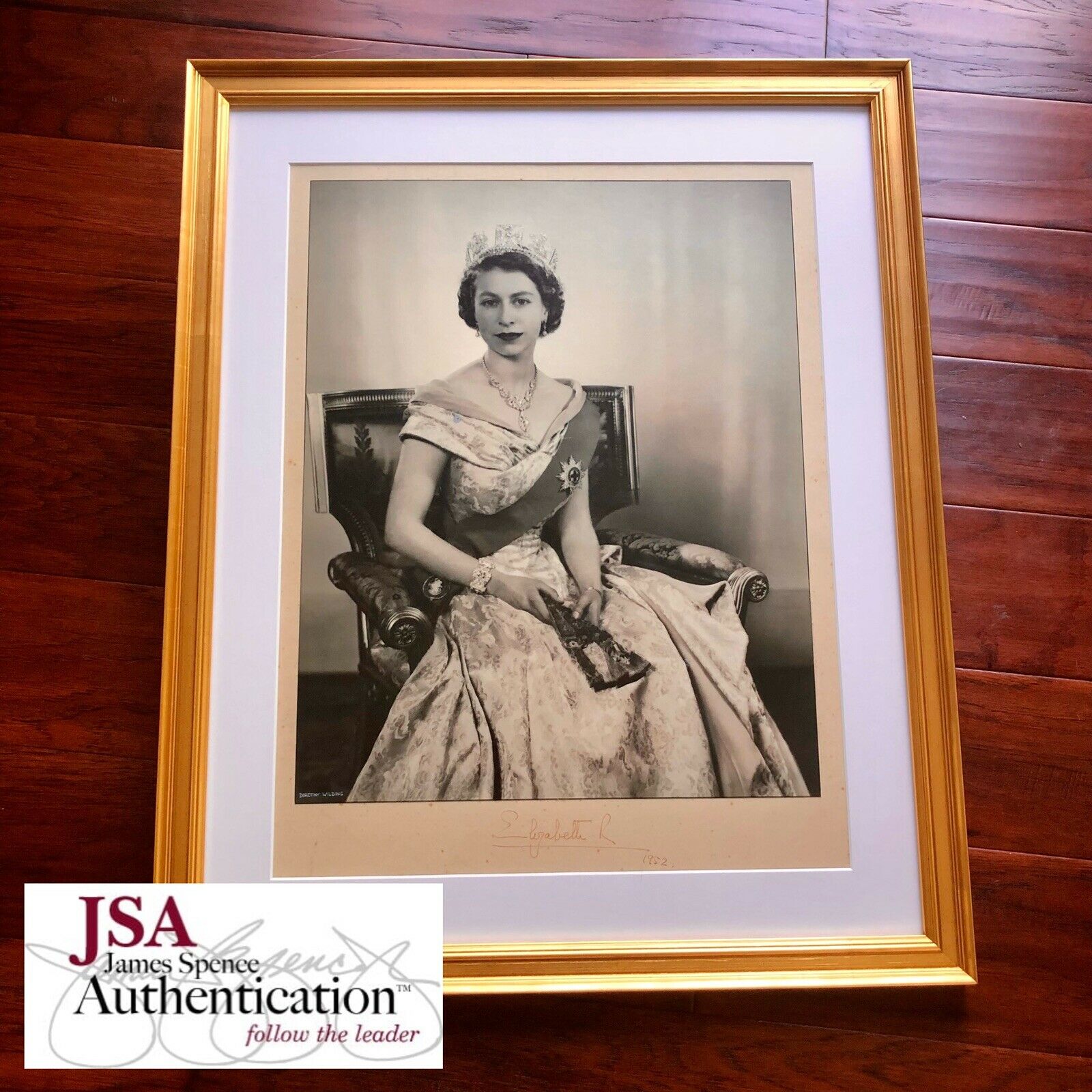 QUEEN ELIZABETH II * JSA LOA * Signed 15x20 Dorothy Wilding Autograph Portrait *