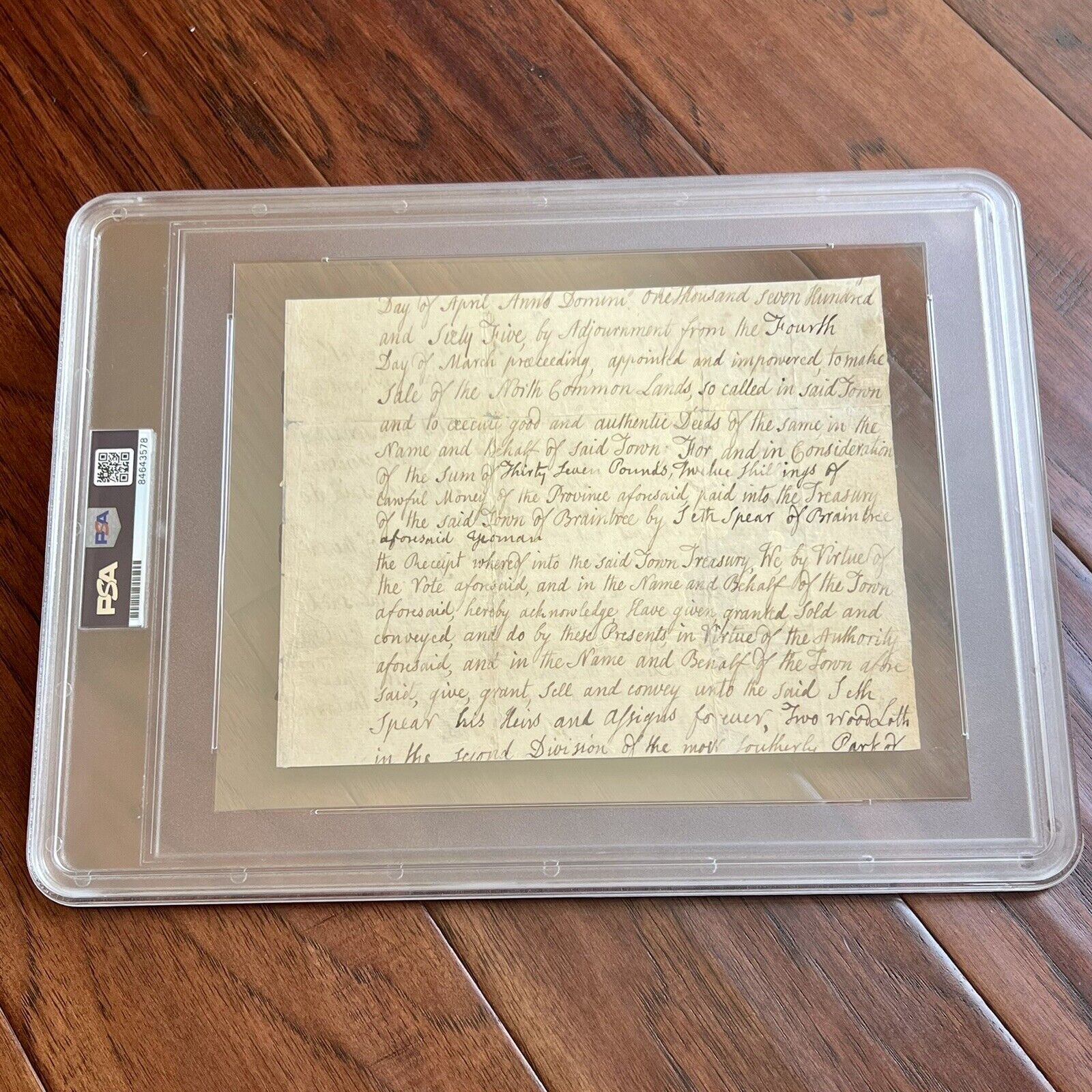 JOHN ADAMS * PSA/DNA Slab * Handwritten Autograph Document Signed