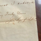 JAMES A. GARFIELD * PSA * Handwritten AUTOGRAPH Letter SIGNED