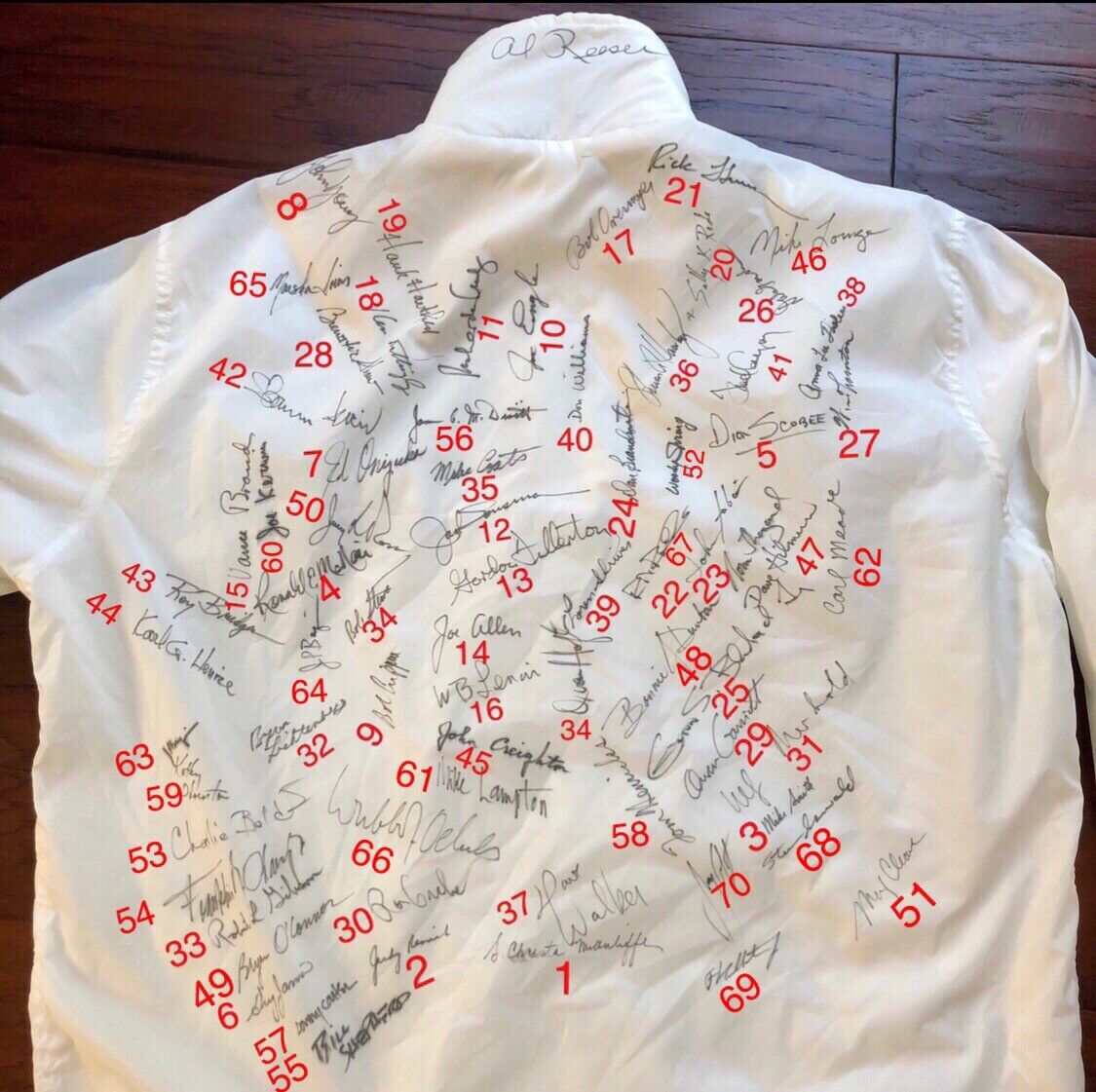 CHALLENGER STS-51L * JSA LOA * Autograph Crew Signed Jacket * 70 Astronauts