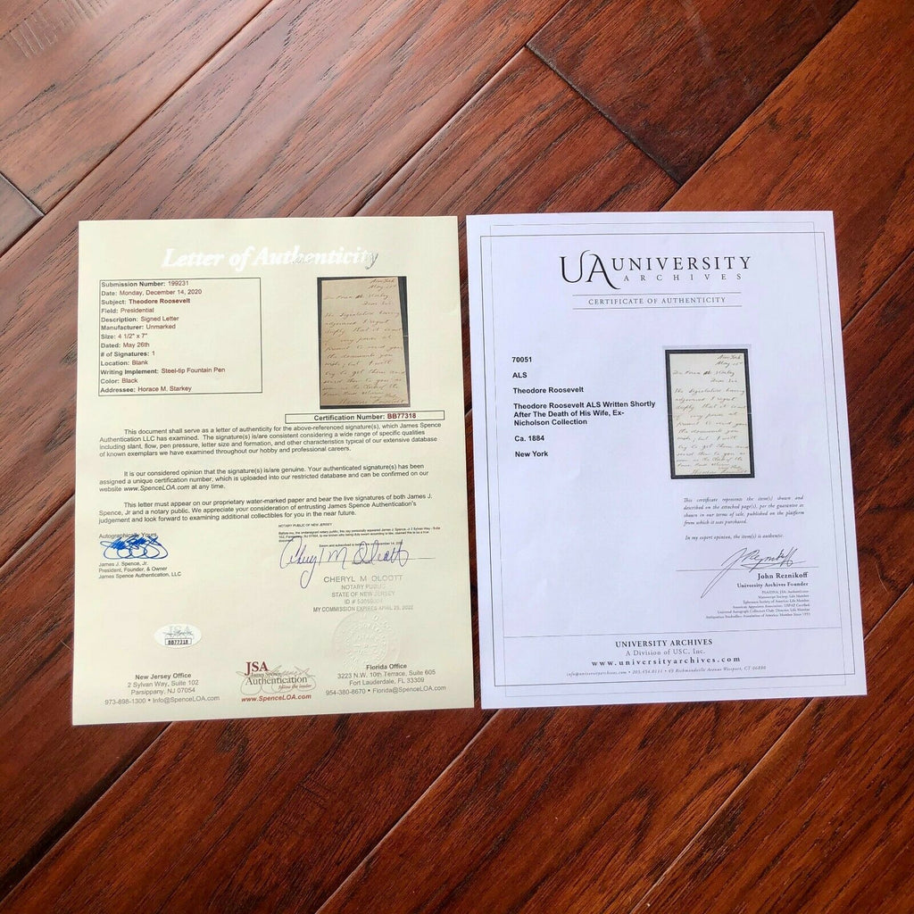 THEODORE ROOSEVELT * JSA LOA * Handwritten AUTOGRAPH Letter SIGNED * President