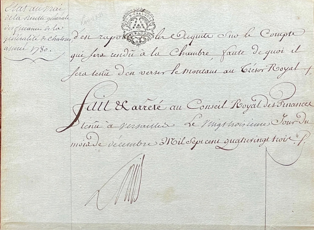 LOUIS XVI * JSA LOA * Beheaded King Signed Excessive Spending Document Autograph