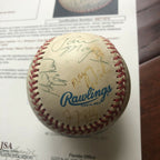 DONALD TRUMP & OJ SIMPSON * JSA LOA * Proof Autograph Signed Rawlings Baseball