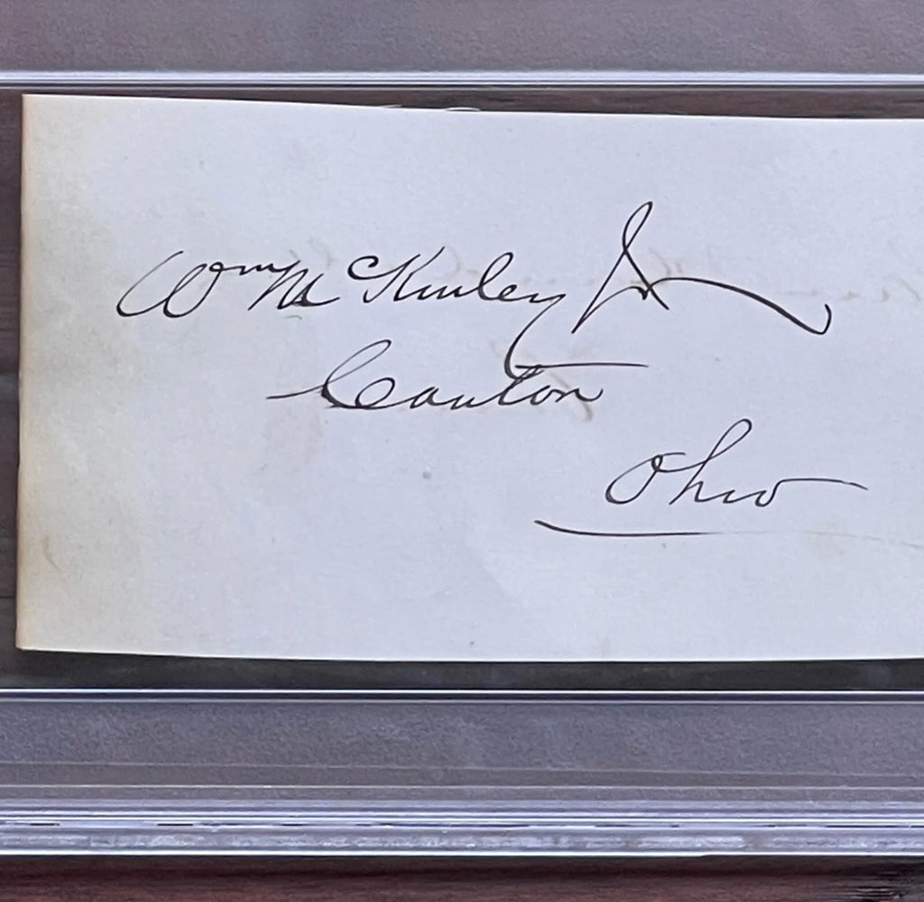 WILLIAM MCKINLEY * PSA/DNA Slab * Autograph Album Page Signed * Ohio