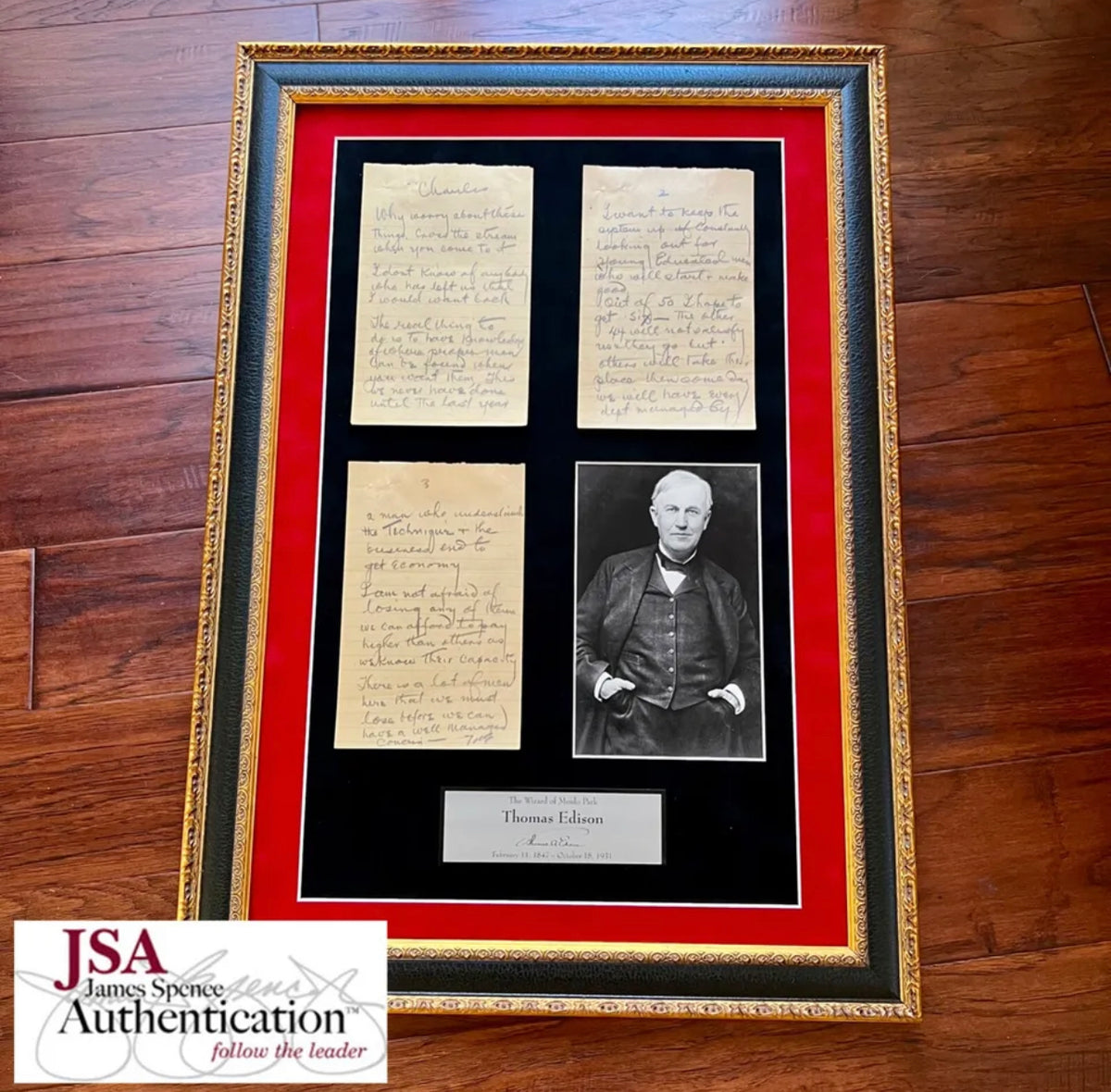 THOMAS EDISON * JSA * Ruthless 3 Page AUTOGRAPH Letter Firing 44 Men SIGNED