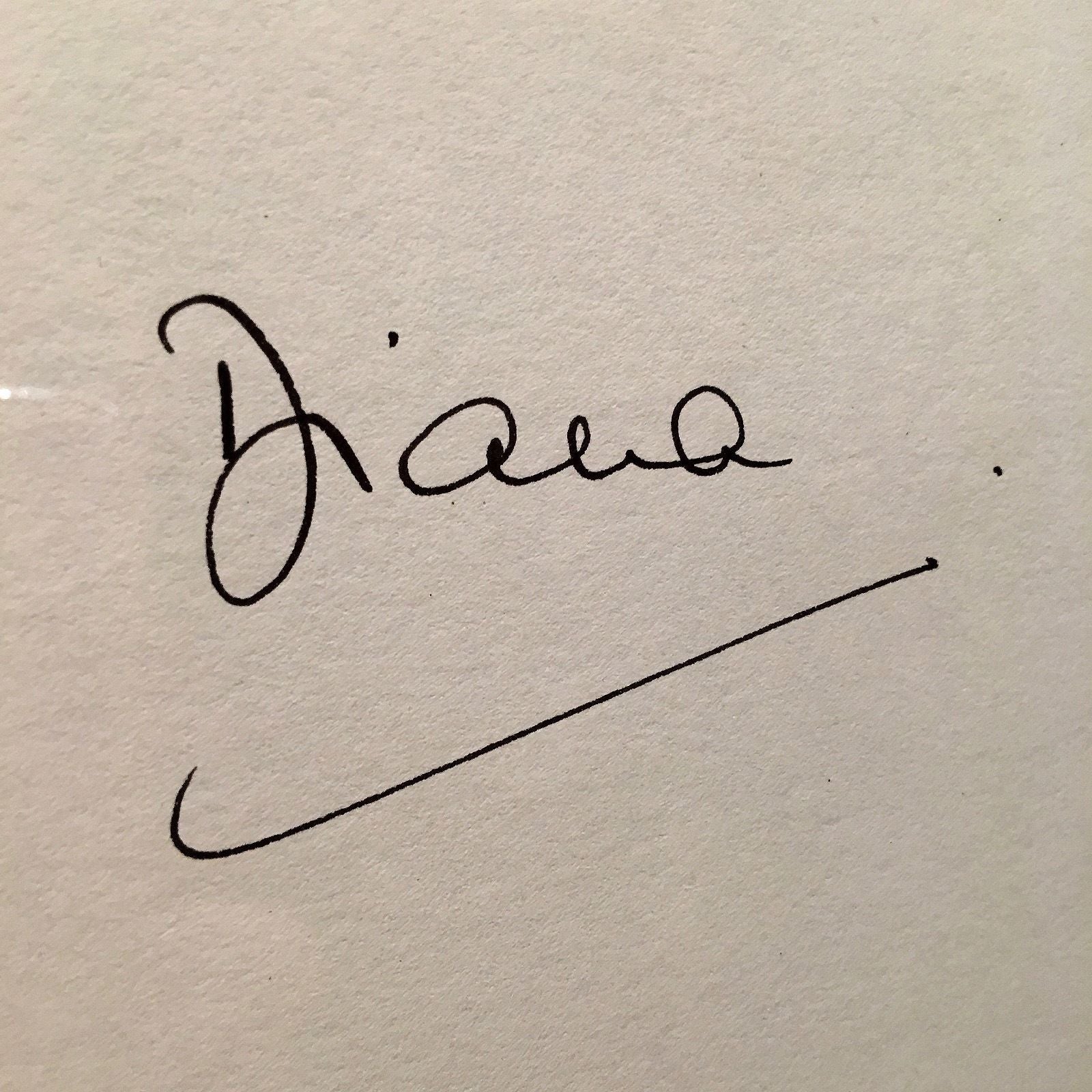 DIANA * Princess of Wales * Scarce Authentic AUTOGRAPH hand SIGNED * Proof!