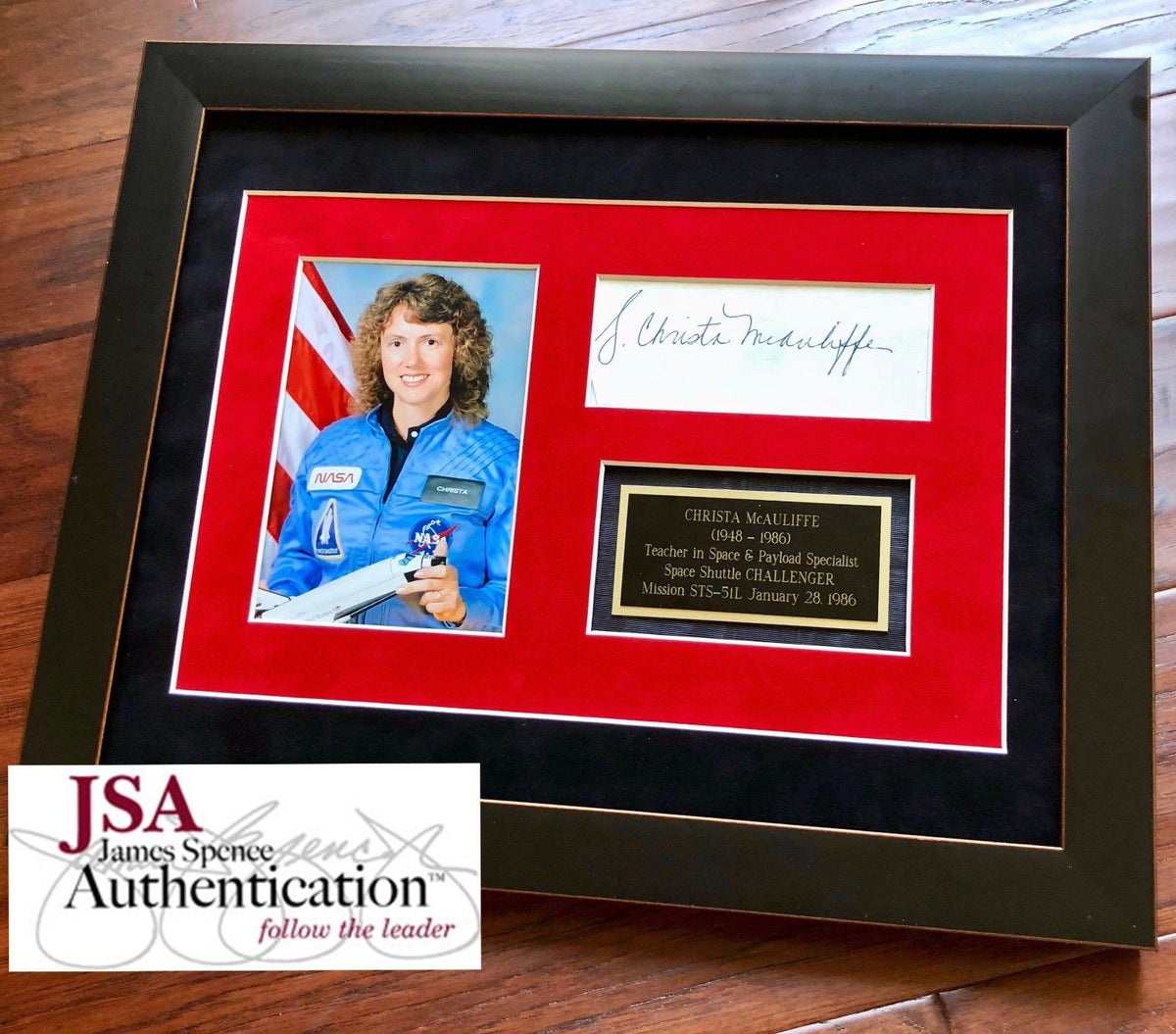 CHRISTA MCAULIFFE * JSA COA * Cut Autograph SIGNED * Challenger STS 51L