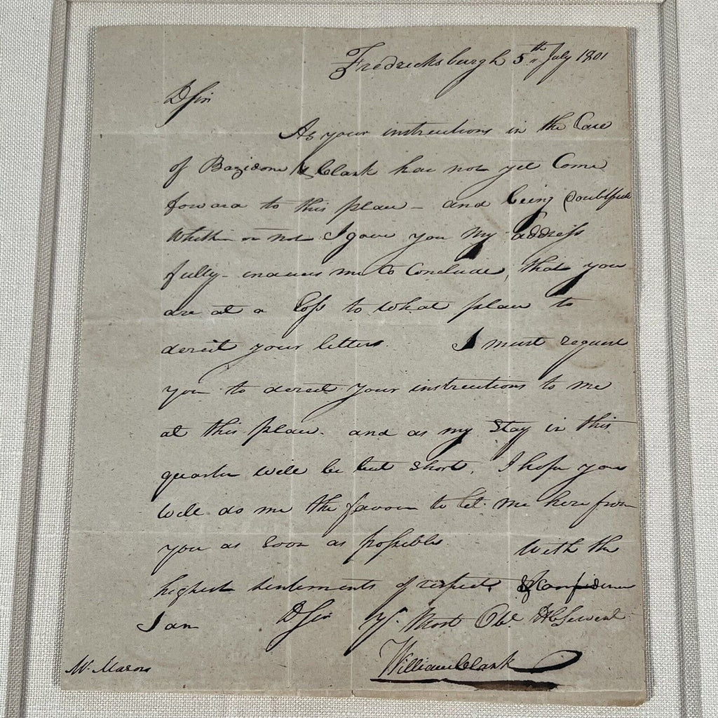 WILLIAM CLARK * PSA/DNA * Lewis & Clark Handwritten Autograph Letter Signed