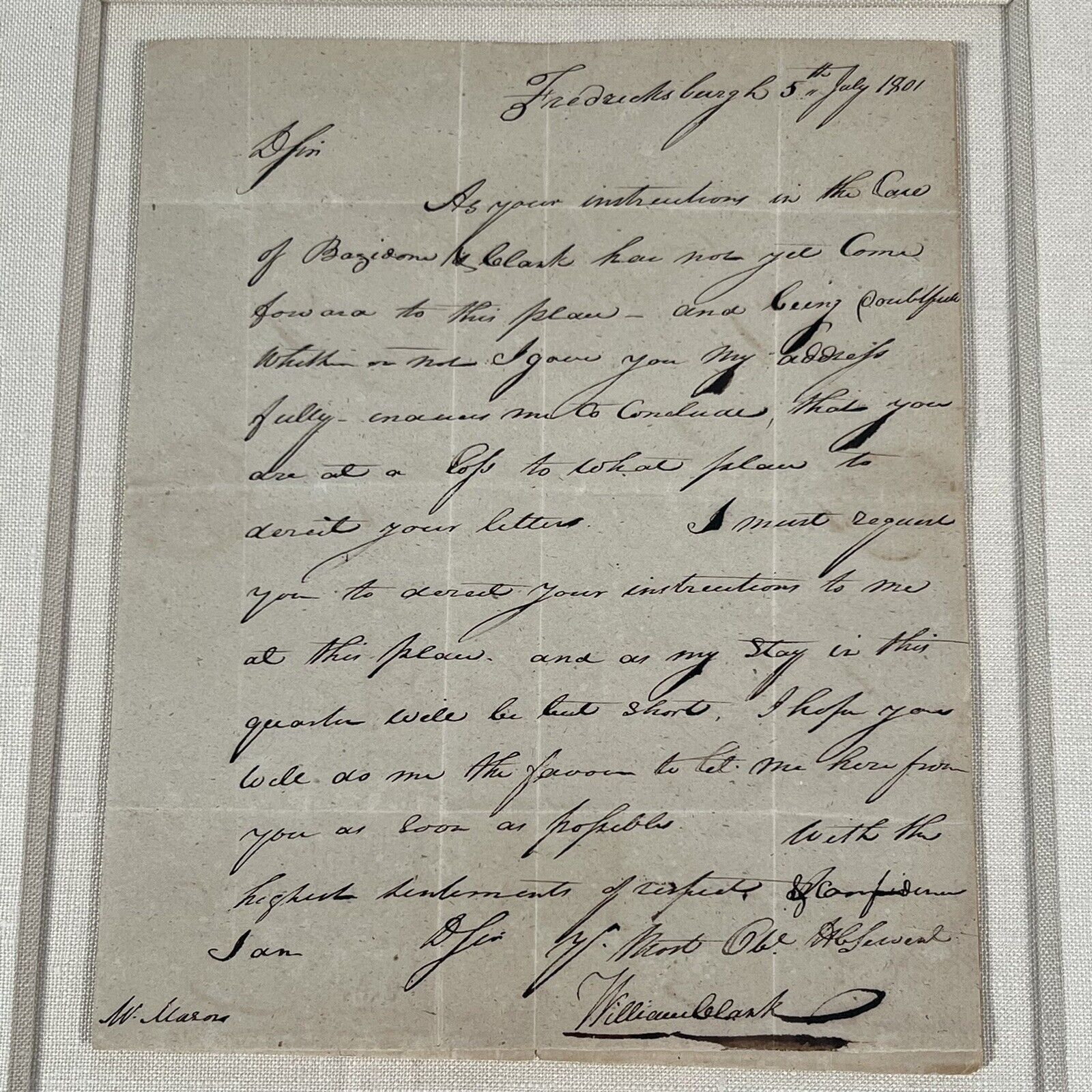 WILLIAM CLARK * PSA/DNA * Lewis & Clark Handwritten Autograph Letter Signed