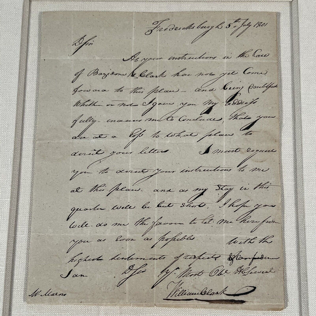 WILLIAM CLARK * PSA/DNA * Lewis & Clark Handwritten Autograph Letter Signed