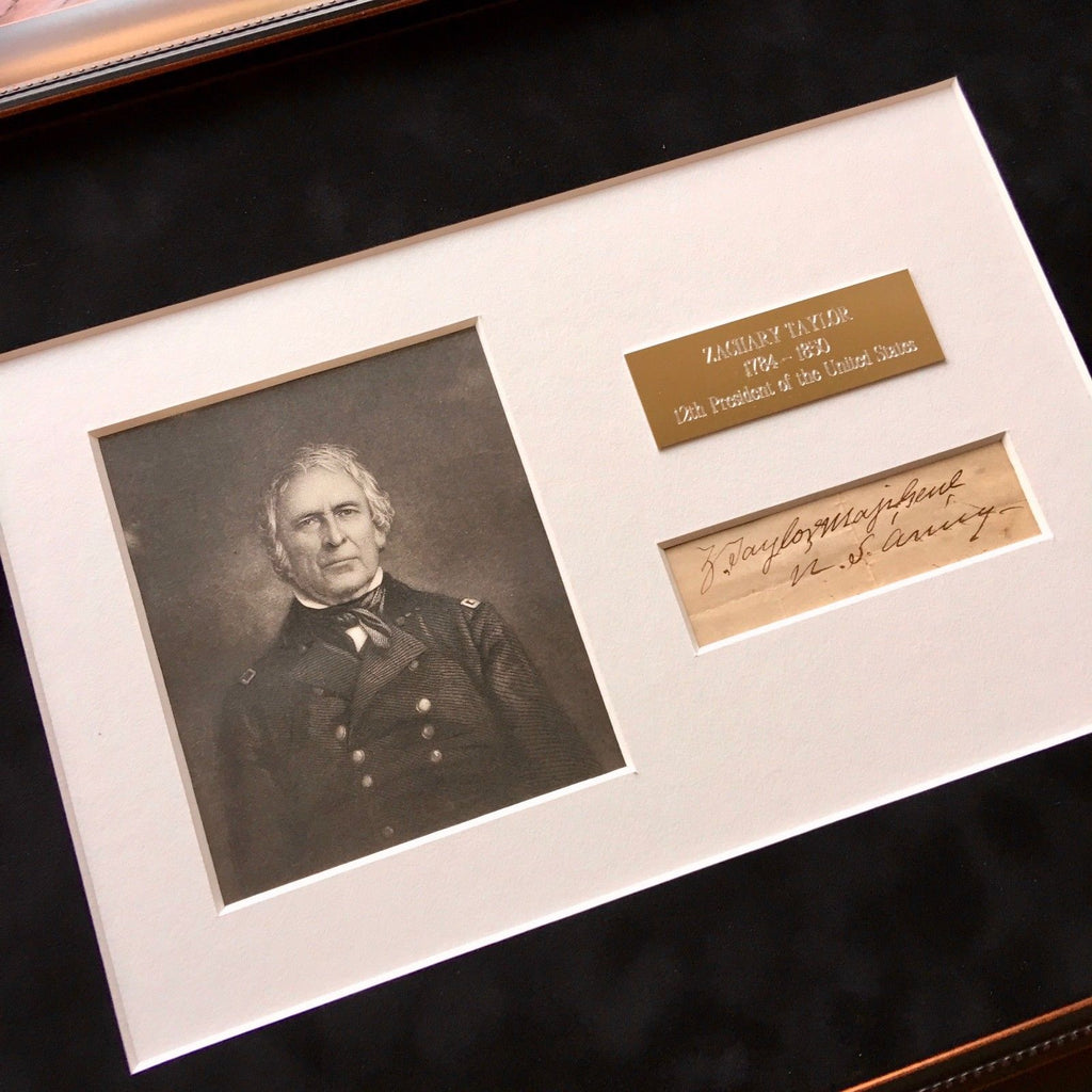ZACHARY TAYLOR * JSA COA * AUTOGRAPH Cut Signed * Major Genl US ARMY