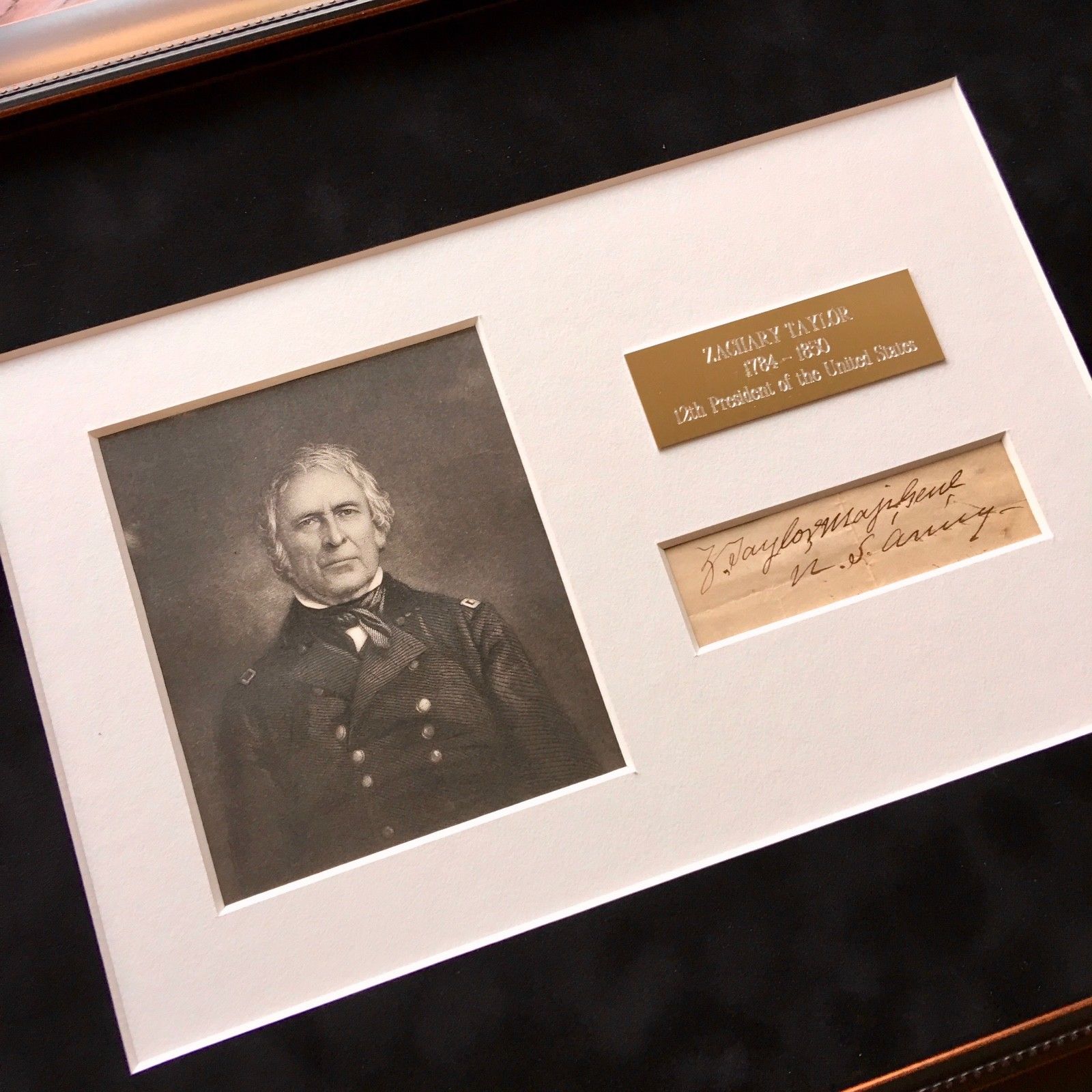 ZACHARY TAYLOR * JSA COA * AUTOGRAPH Cut Signed * Major Genl US ARMY