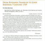 BENJAMIN FRANKLIN * PSA/DNA * Signed Handwritten Autograph RE: Box To George III