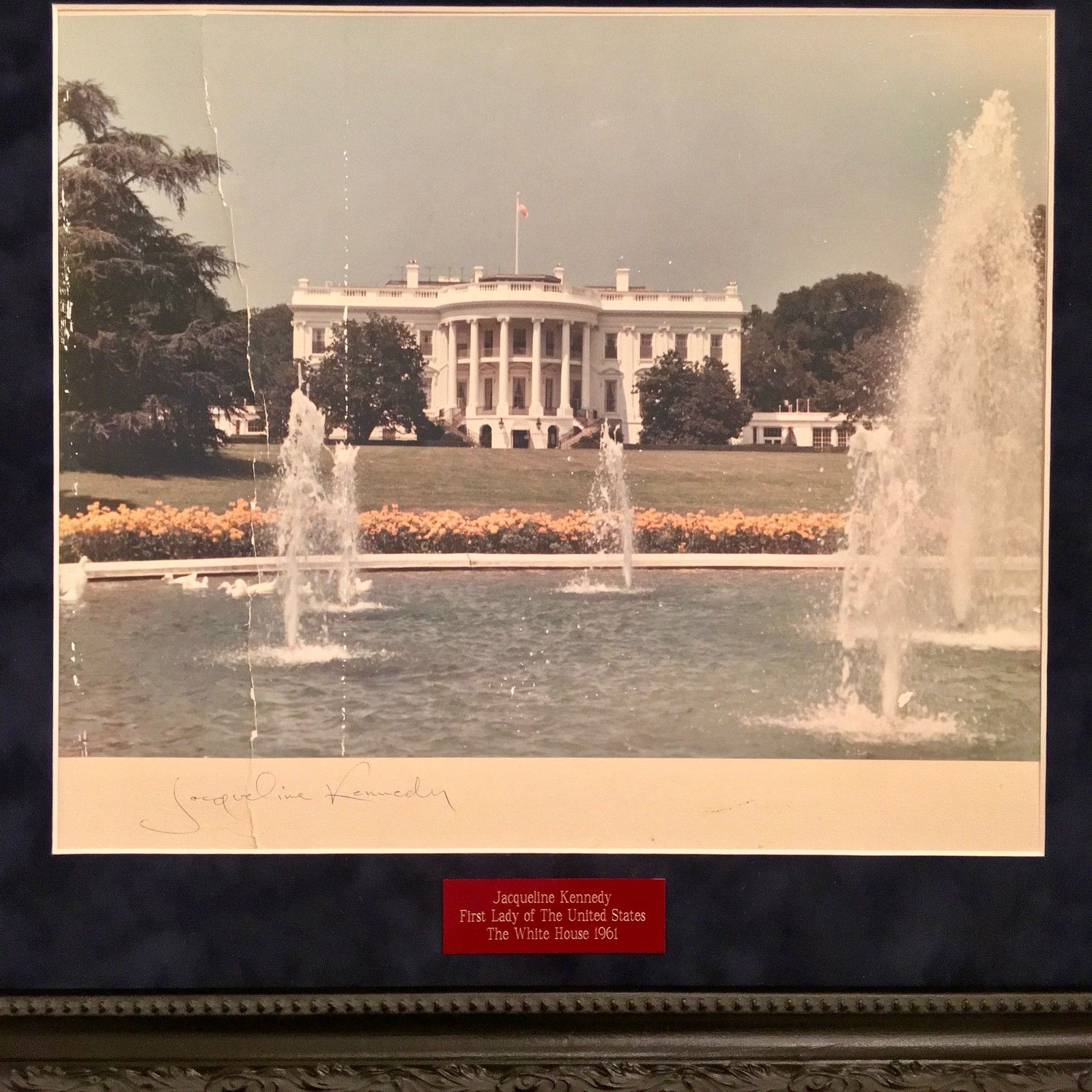 JACQUELINE KENNEDY * Rare AUTOGRAPH White House Portrait SIGNED as FIRST LADY