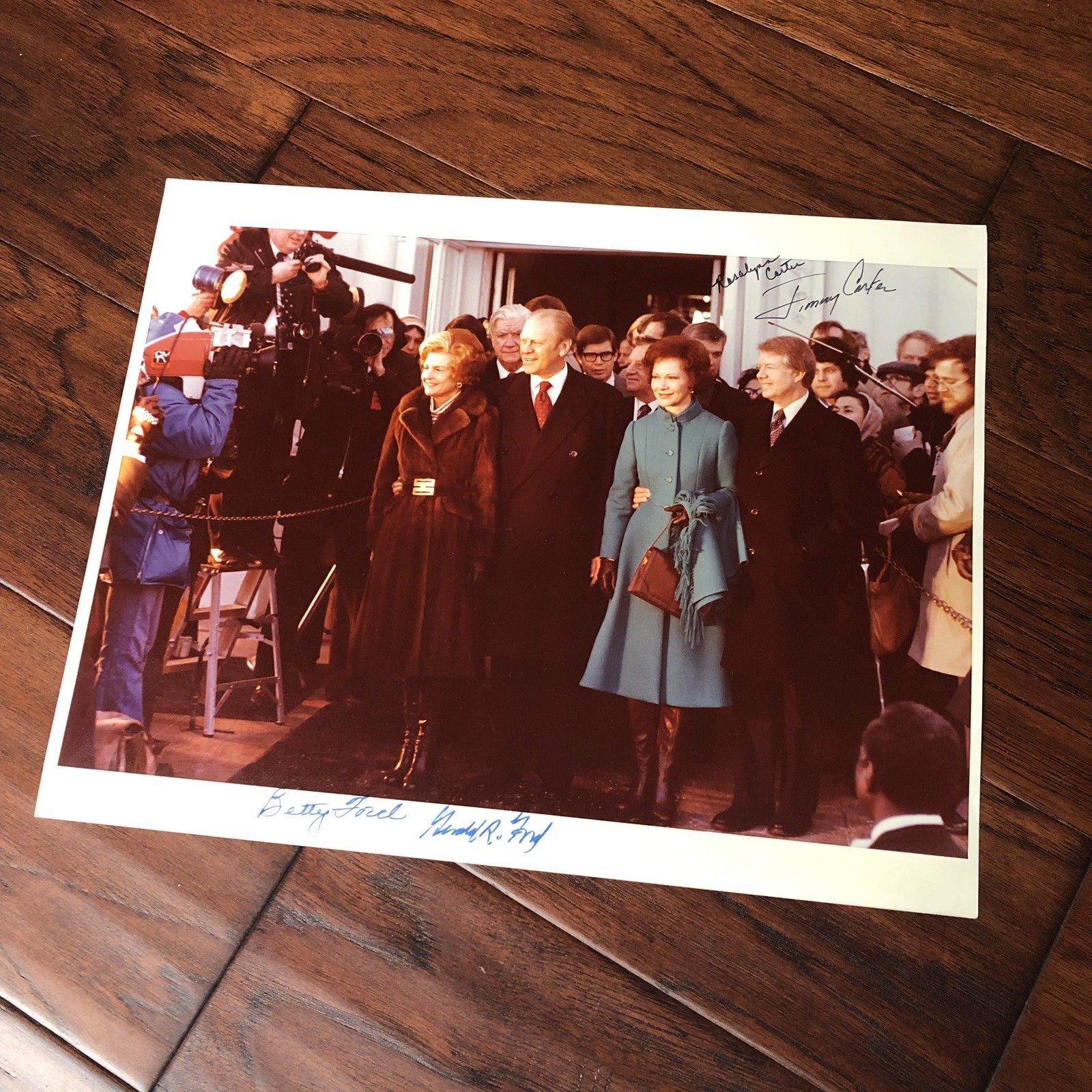 Jimmy & Rosalynn Carter * Gerald & Betty Ford * Autograph Photo Signed PSA/DNA